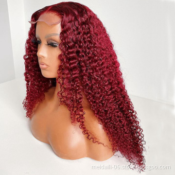 Christmas New Year Closure Wigs Kinky Curly Remy Virgin Human Hair Wigs for Black Women Swiss Lace Toupee
